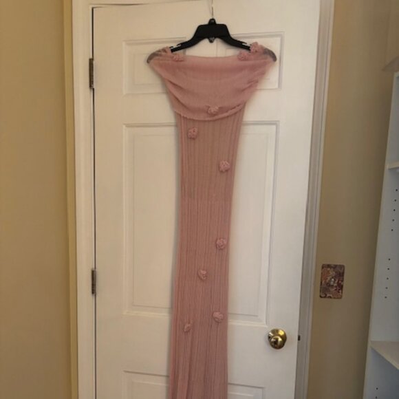 Meshki Brynn Knit Maxi dress (pastel pink) Size Small - Picture 3 of 6
